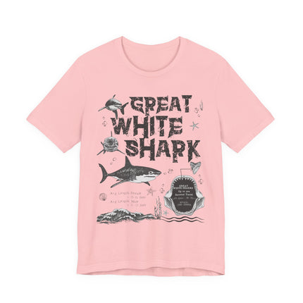 Great White Shark Graphic Tee – Vintage Marine Life Shirt