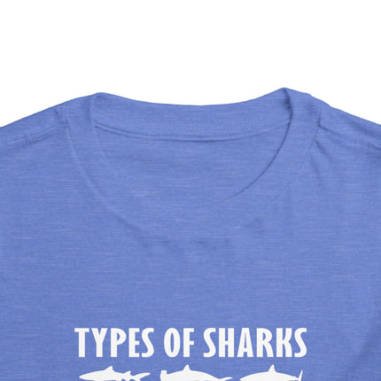 Toddler Tee — Blue Gradient Shark Row Graphic
