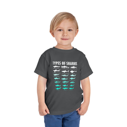 Toddler Tee — Blue Gradient Shark Row Graphic
