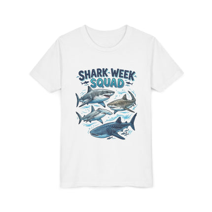 Shark Week Squad Youth T-Shirt – Kids Ocean Sharks Graphic Tee