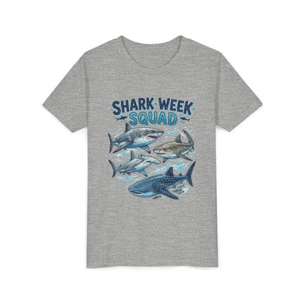 Shark Week Squad Youth T-Shirt – Kids Ocean Sharks Graphic Tee