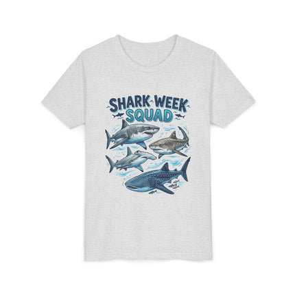 Shark Week Squad Youth T-Shirt – Kids Ocean Sharks Graphic Tee