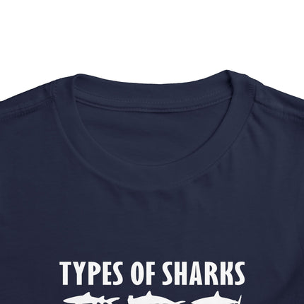 Toddler Tee — Blue Gradient Shark Row Graphic