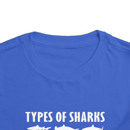 Toddler Tee — Blue Gradient Shark Row Graphic