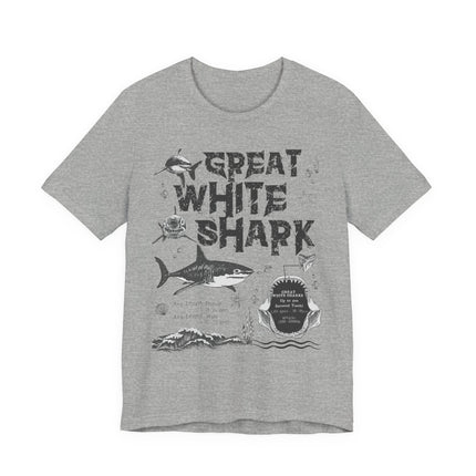 Great White Shark Graphic Tee – Vintage Marine Life Shirt