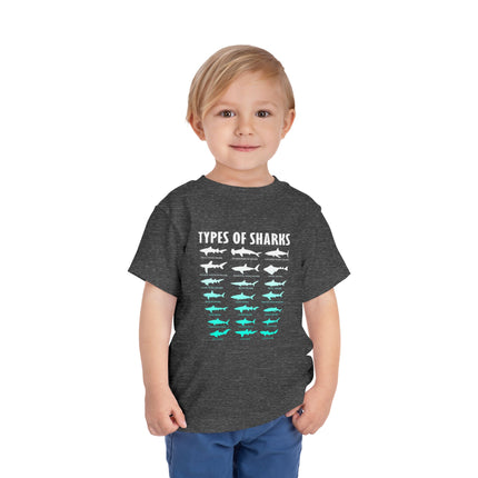 Toddler Tee — Blue Gradient Shark Row Graphic