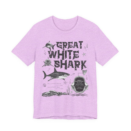 Great White Shark Graphic Tee – Vintage Marine Life Shirt