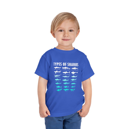 Toddler Tee — Blue Gradient Shark Row Graphic