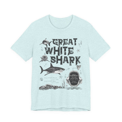 Great White Shark Graphic Tee – Vintage Marine Life Shirt
