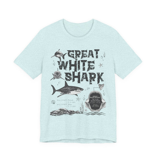 Great White Shark Graphic Tee – Vintage Marine Life Shirt