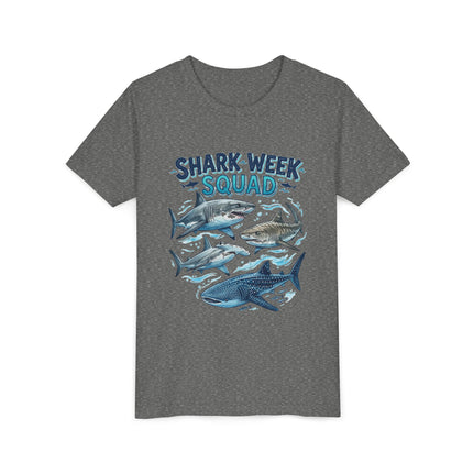 Shark Week Squad Youth T-Shirt – Kids Ocean Sharks Graphic Tee