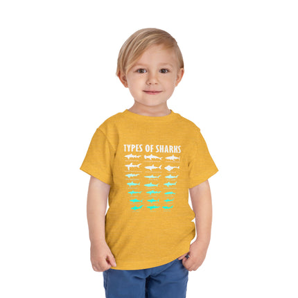 Toddler Tee — Blue Gradient Shark Row Graphic