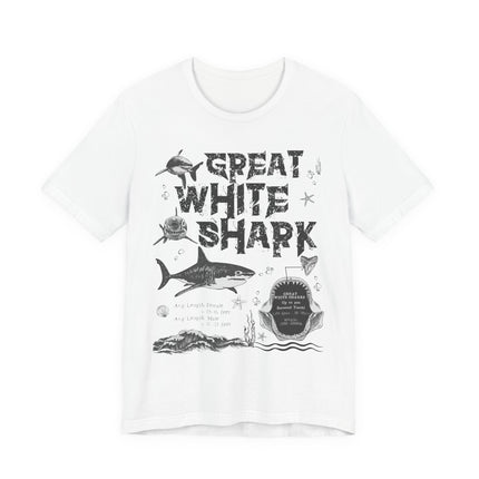 Great White Shark Graphic Tee – Vintage Marine Life Shirt