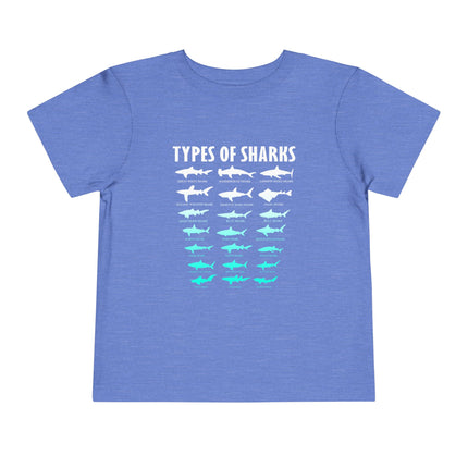 Toddler Tee — Blue Gradient Shark Row Graphic