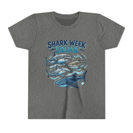 Shark Week Squad Youth T-Shirt – Kids Ocean Sharks Graphic Tee