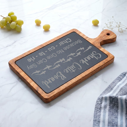 Engraved Shark 'Charcuterie Board' Paddle – Funny Seafood Serving Board