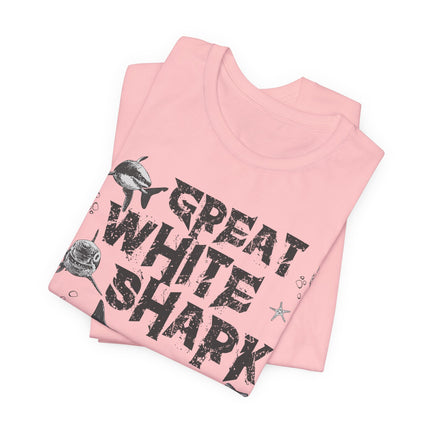Great White Shark Graphic Tee – Vintage Marine Life Shirt