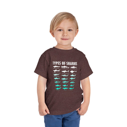 Toddler Tee — Blue Gradient Shark Row Graphic