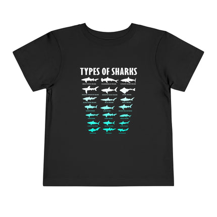 Toddler Tee — Blue Gradient Shark Row Graphic