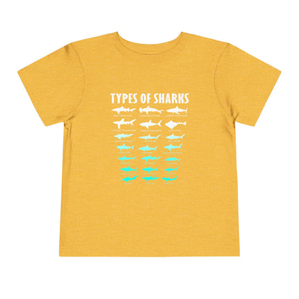 Toddler Tee — Blue Gradient Shark Row Graphic