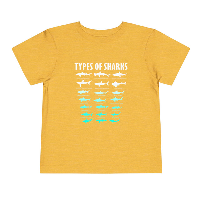 Toddler Tee — Blue Gradient Shark Row Graphic