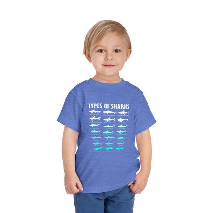 Toddler Tee — Blue Gradient Shark Row Graphic