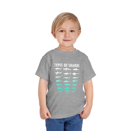 Toddler Tee — Blue Gradient Shark Row Graphic