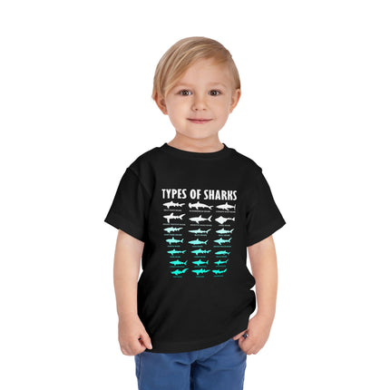 Toddler Tee — Blue Gradient Shark Row Graphic