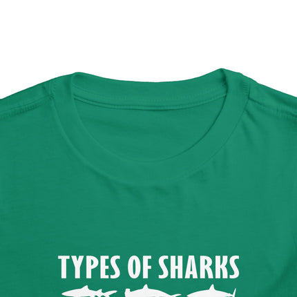 Toddler Tee — Blue Gradient Shark Row Graphic