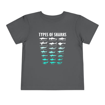 Toddler Tee — Blue Gradient Shark Row Graphic