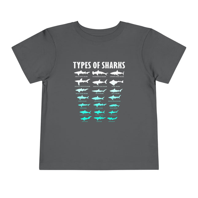 Toddler Tee — Blue Gradient Shark Row Graphic
