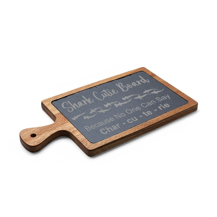 Engraved Shark 'Charcuterie Board' Paddle – Funny Seafood Serving Board