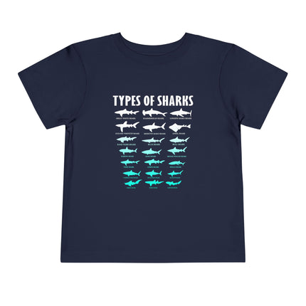Toddler Tee — Blue Gradient Shark Row Graphic