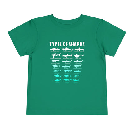 Toddler Tee — Blue Gradient Shark Row Graphic