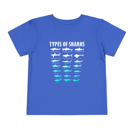 Toddler Tee — Blue Gradient Shark Row Graphic