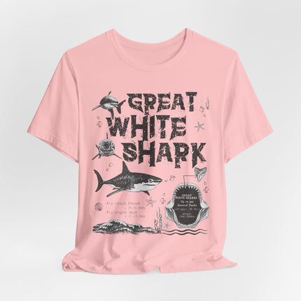 Great White Shark Graphic Tee – Vintage Marine Life Shirt