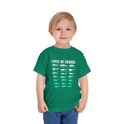 Toddler Tee — Blue Gradient Shark Row Graphic